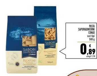 Conad Superstore Conad - Rigatoni Pasta Di Gragnano IGP Sapori E Dintorni 500 G(ml) offerta