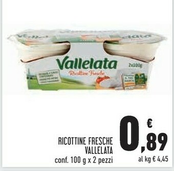 Conad Superstore Vallelata Ricottine Fresche offerta