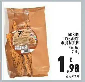 Conad Superstore Mago Merini Grissini I Casarecci 200 G offerta