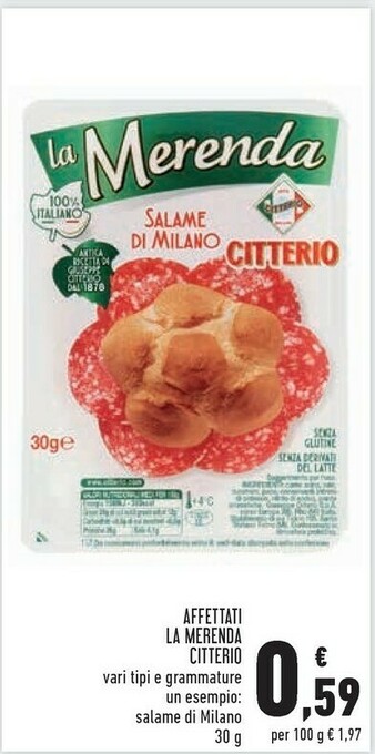 Conad Citterio La Merenda 30 G(ml) offerta