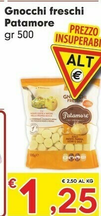 Despar Patamore Gnocchi Freschi 500 G(ml) offerta
