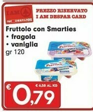 Despar Nestlè Fruttolo Yogurt Alla Fragola & Smarties 120 G(ml) offerta