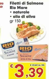 Despar Rio Mare Filetto Di Salmone Al Naturale 150 G(ml) offerta