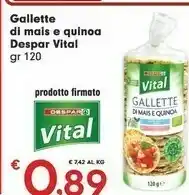 Despar Despar Galleette Di Mais E Quinoa Vital offerta