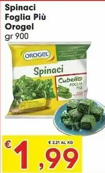Despar Orogel Spinaci Foglia Piu 900 G offerta
