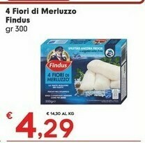 Despar Findus 4 Fiori Di Merluzzo 300 G(ml) offerta