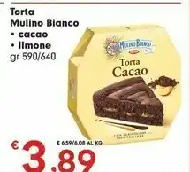 Eurospar Mulino Bianco Torta Cacao offerta