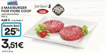 Coop - Maxiburger Di Bovino Di Razza Piemontese Fiorfiore 300 G(ml)