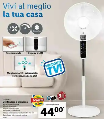 Lidl Silvercrest Ventilatore offerta