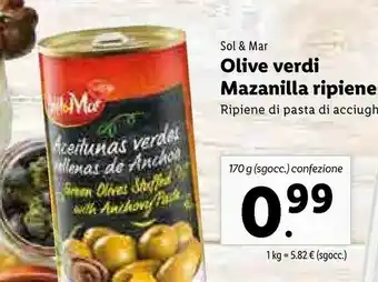 Lidl Sol & mar Olive offerta