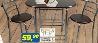 Risparmio Casa Set Tavolo + 2 Sedie Cucina offerta