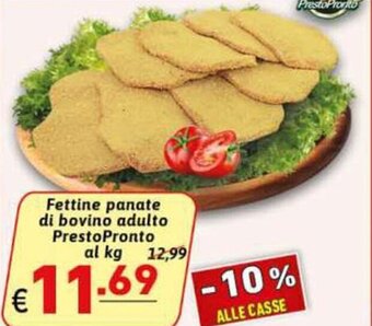 Ipercarni Fettine panate di bovino adulto PrestoPronto al kg offerta