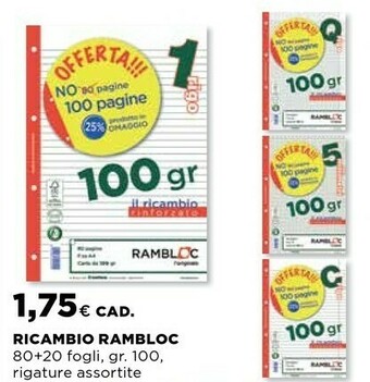 Coop Rambloc Carta offerta
