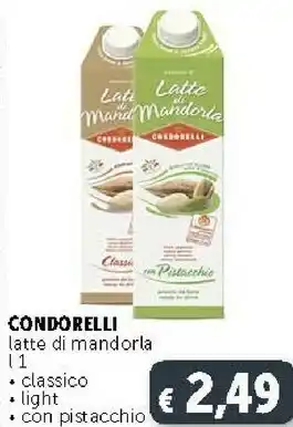 Condorelli Latte Di Mandorla Con Pistacchio