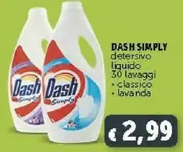 Deco Supermercati Dash Simply Detersivo Liquido offerta
