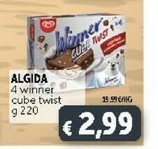 Deco Supermercati Algida 4 Winner Cube Twist offerta