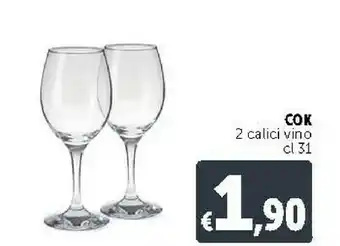 Deco Supermercati Cok 2 Calici Vino offerta