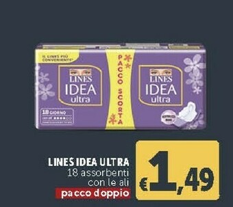 Deco Supermercati Lines Idea Ultra 18 Assorbenti Con Le Ali offerta