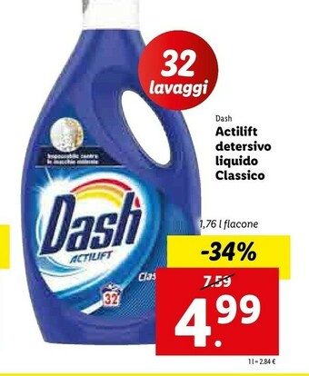 Lidl Dash Detersivo lavatrice offerta