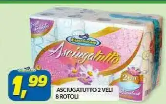 Risparmio Casa Asciugatutto 2 Veli 8 Rotoli offerta