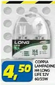 Long Life Coppia Lampadine H4 12V