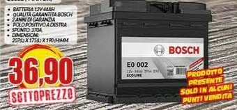 Risparmio Casa Bosch Batteria E0002 44ah Dx offerta