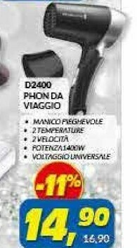 Risparmio Casa D2400 Phon Da Viaggio offerta
