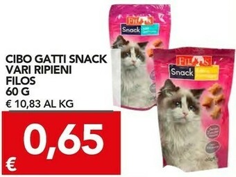 TuoDi Filos Cibo Gatti Snack Vari Ripieni offerta