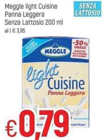 Famila Meggle light Cuisine Panna Leggera Senza Lattosio 200 ml offerta