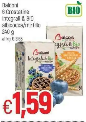 Famila Balconi 6 Crostatine Integrali & BIO albicocca/mirtillo 240 g offerta