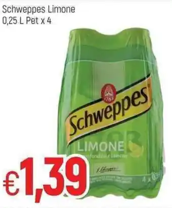 Famila Schweppes Limone 0,25 L Pet x 4 offerta