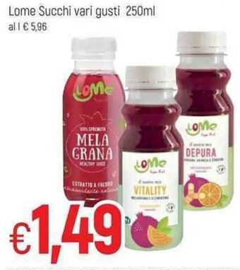Lome Succhi vari gusti 250ml