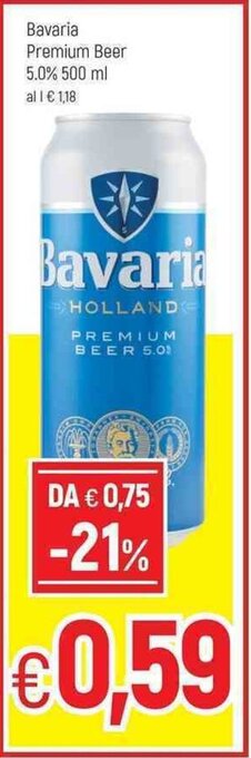 Famila Bavaria Premium Beer 5.0% 500 ml offerta