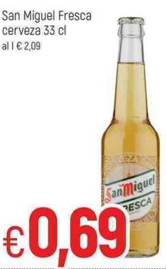 Famila San Miguel Fresca cerveza 33 cl offerta