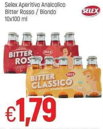 Famila Selex Aperitivo Analcolico Bitter Rosso / Biondo 10x100 ml offerta