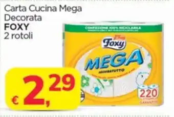 Foxy Mega Carta Cucina Decorata 2 rotoli