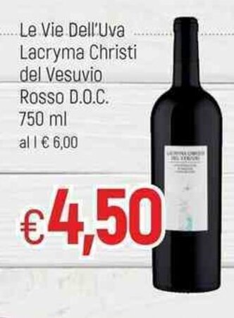 Le Vie Dell'Uva Lacryma Christi del Vesuvio Rosso D.O.C. 750 ml