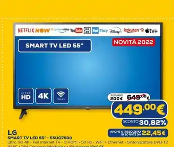 Euronics Smart tv led 55 '''- 55uq7500 lg offerta