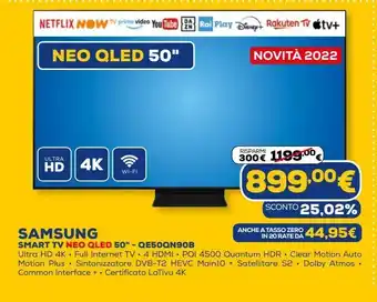 Euronics Smart tv neo qled 55'' - qe50qn90b samsung offerta
