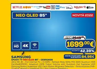 Euronics Smart tv neo qled 85 - qe85q60b samsung offerta