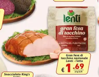 Ipercarni Gran fesa di tacchino nazionale Lenti- l'etto offerta
