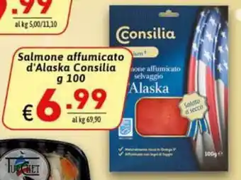 Ipercarni Salmone affumicato d'Alaska Consilia 100 g offerta