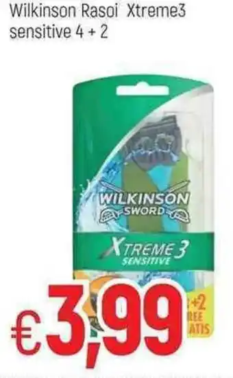 Famila Wilkinson Rasoi Xtreme3 Sensitive 4 + 2 offerta