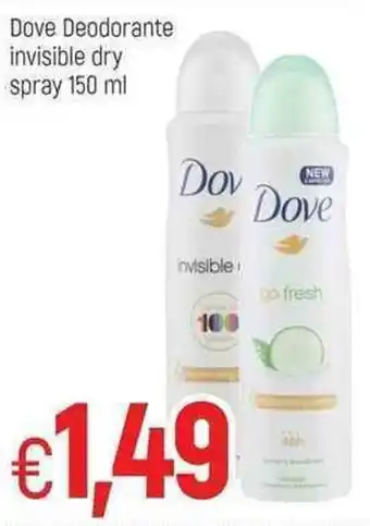 Famila Dove Deodorante invisible dry spray 150 ml offerta