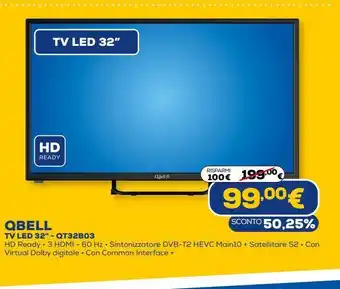 Euronics Tv led 32'' - qt32b03 qbell offerta