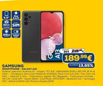 Euronics Smartphone - galaxy a13 samsung offerta