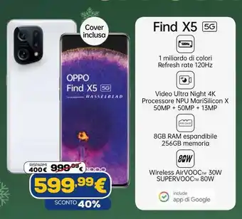 Euronics Smartphone oppo find x5 offerta