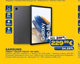 Euronics Samsung tablet - galaxy tab a8 - sm - x200 offerta