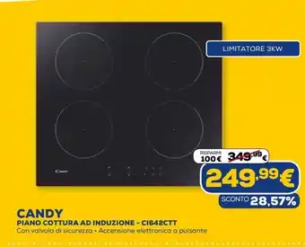 Euronics Piano cottura a induzione candy - ci642ctt offerta