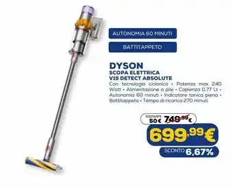 Euronics Scopa elettrica dyson - v15 deyecy absolute offerta